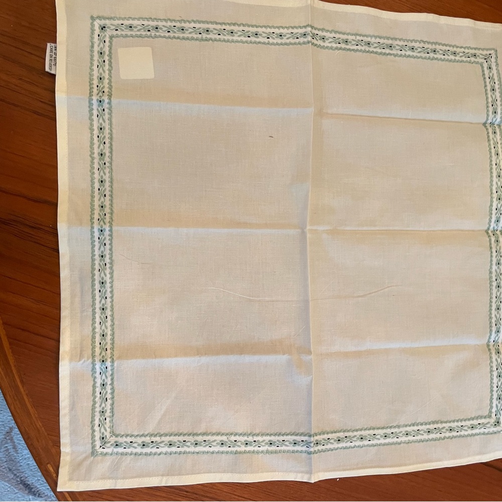Anthropology embroidered napkins and placemats